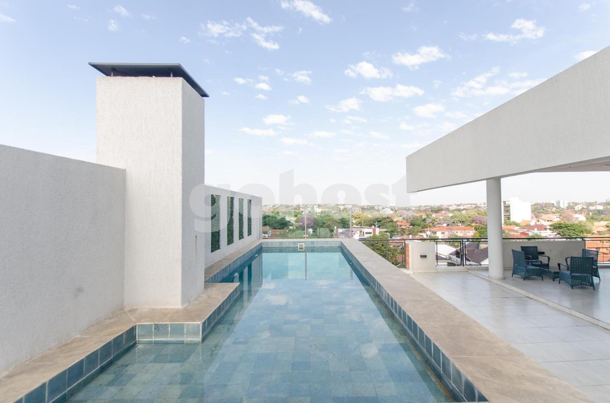 Unbeatable Studio W Pool, Wifi In Villa Morra Asuncion Bagian luar foto